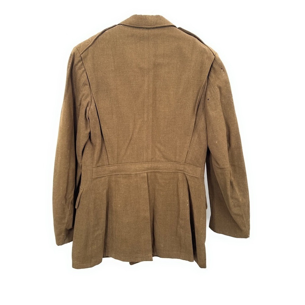 WWII Army‎ Service Forces Coat Jacket Brown Private - Picture 5 of 8